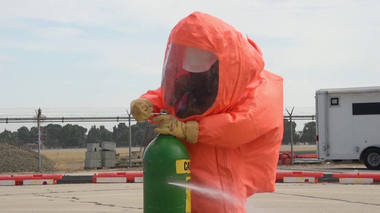 B-Roll of 144th Civil Engineer HAZMAT Training