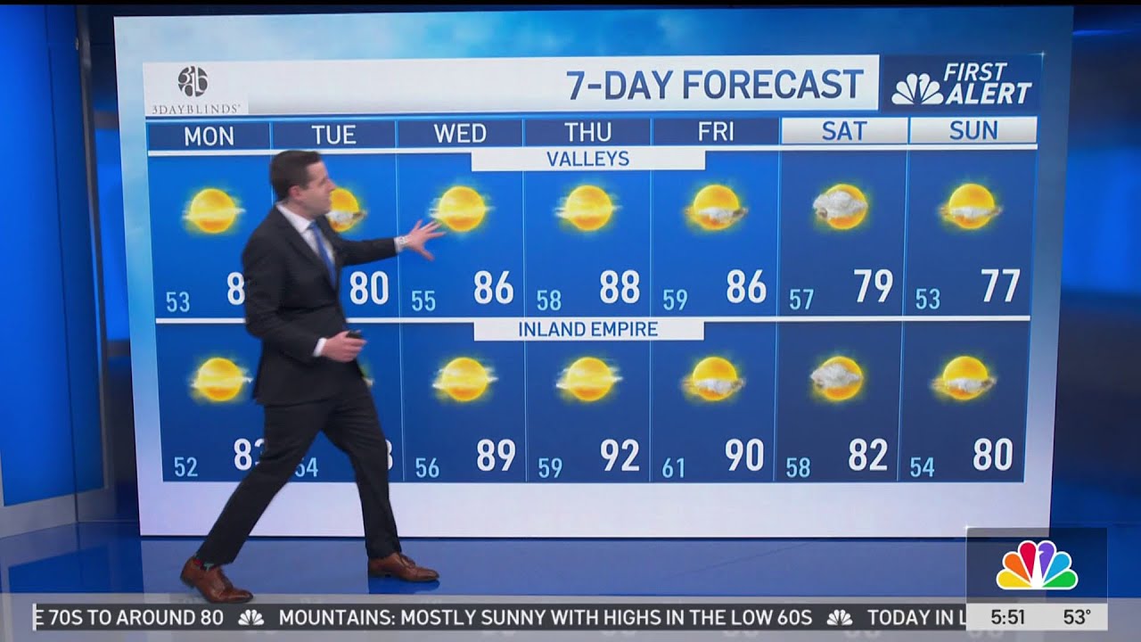 First Alert Forecast: Temperatures reach 80s inland - YouTube