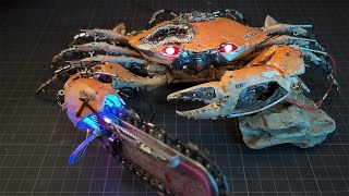 I Turned a Crab into a Cyberpunk Chainsaw Monster | Kitbashing Project