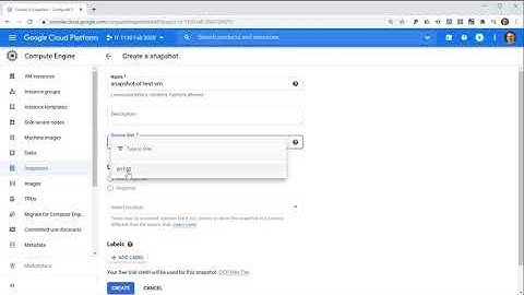 [071] Google Cloud Snapshots