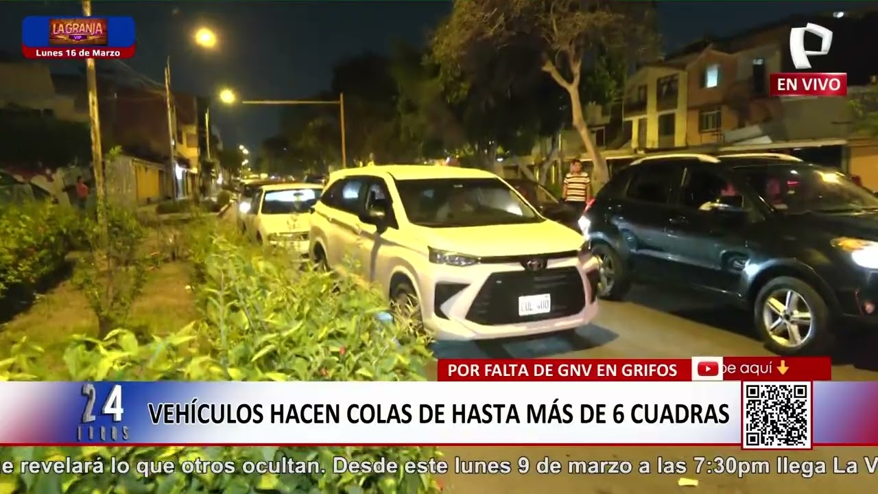 Largas colas de vehículos en grifos de Lima y Callao tras desabastecimiento de GNV