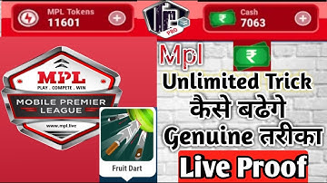 Mpl Pro Fruit Dart Tips And Tricks | Fruit Dart| How to make unlimited money on Mpl app| Dec072018