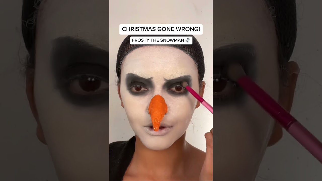 CHRISTMAS GONE WRONG! Frosty the Snowman makeup | Dominique Allison