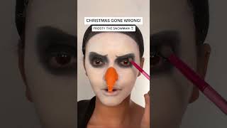 CHRISTMAS GONE WRONG! Frosty the Snowman makeup | Dominique Allison
