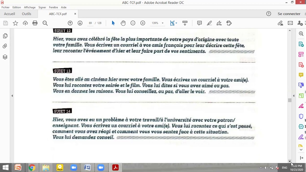 TCF / Épreuves complémentaires Expression écrite/Tache 2 YouTube