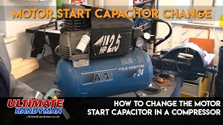 How to change the motor start capacitor in a compressor - YouTube Wiring Diagram For Bostitch Dual Air Compressor Capacitors YouTube