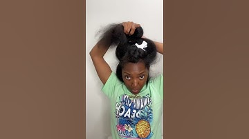 Super cute sleek knot bun. Full video posted!! #naturalhair #shorts #naturalhairstyle #youtube