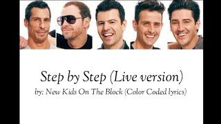 New Kids On The Block - Step by Step (Live Version) (Color Coded lyrics)
