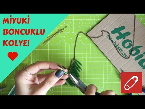 Miyuki boncuklardan havalı bir kolye yapımı - 10marifet