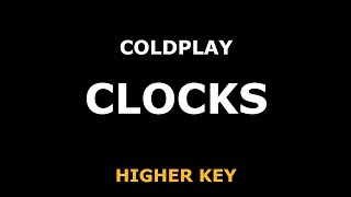 Coldplay - Clocks - Piano Karaoke [HIGHER KEY]