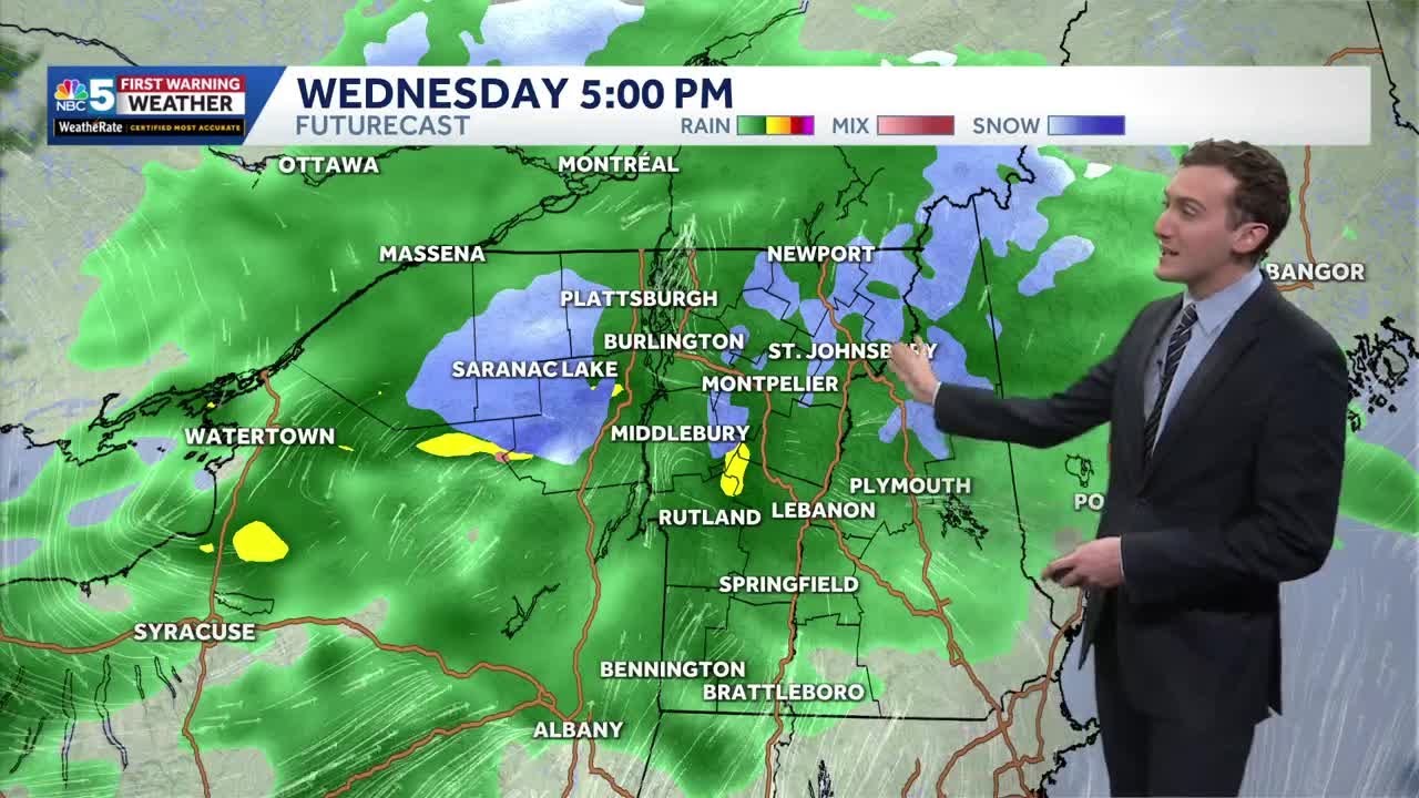 Cooler and breezy Tuesday, rain and elevation snow later Wednesday in ...