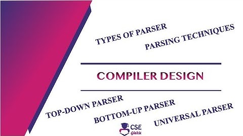 Types of Parser | Parsing Techniques | Syntax Analyzer | Lec 23 | Compiler Design