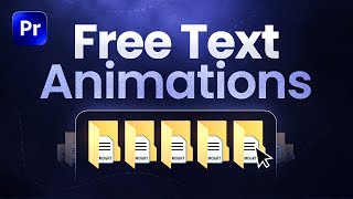 Get 5 Smooth Text Animations For Free! (Premiere Pro)