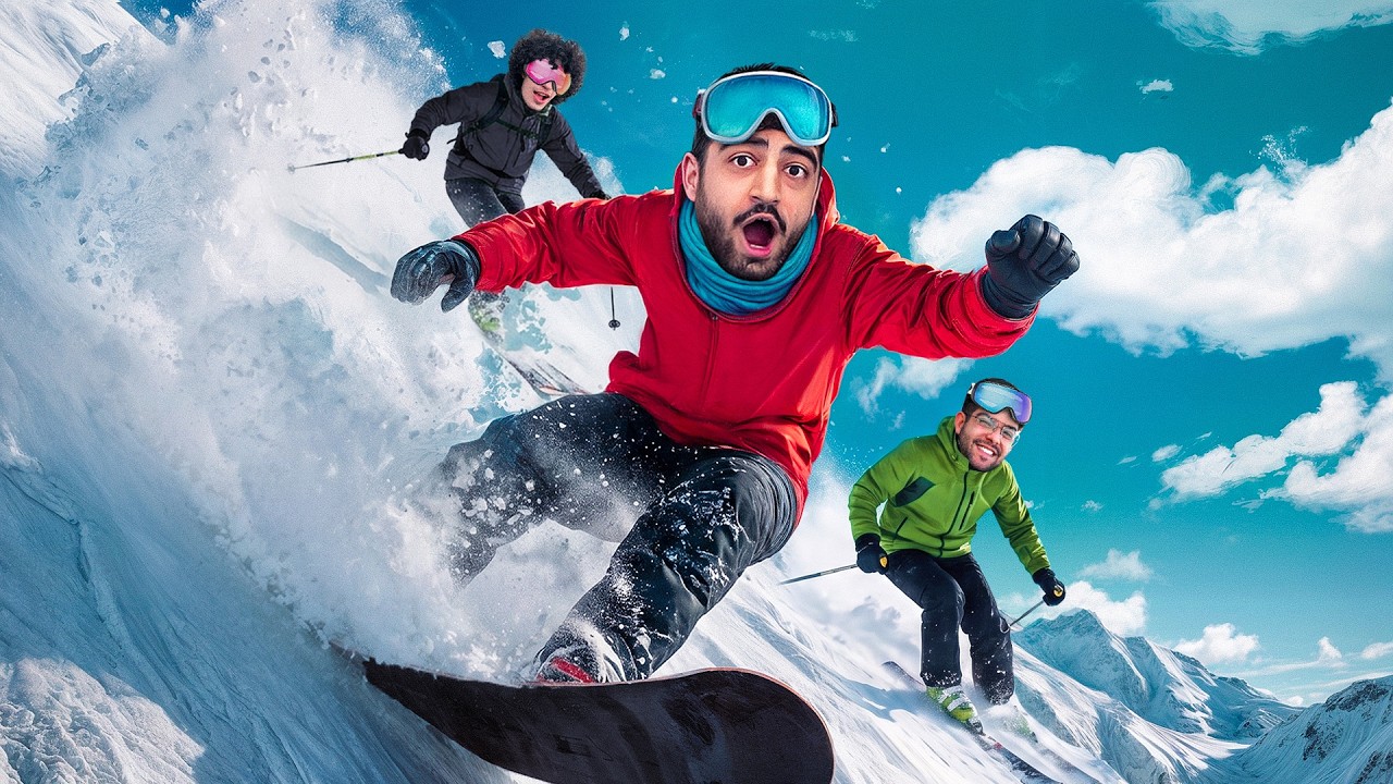 اسکی سواری بر فراز کوه های توچال⛷️😂