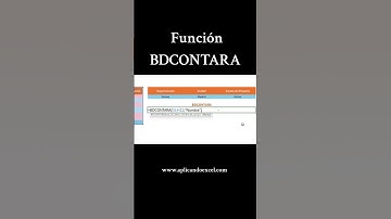 👁️‍🗨️ Función BDCONTARA #AplicandoExcel www.aplicandoexcel.com