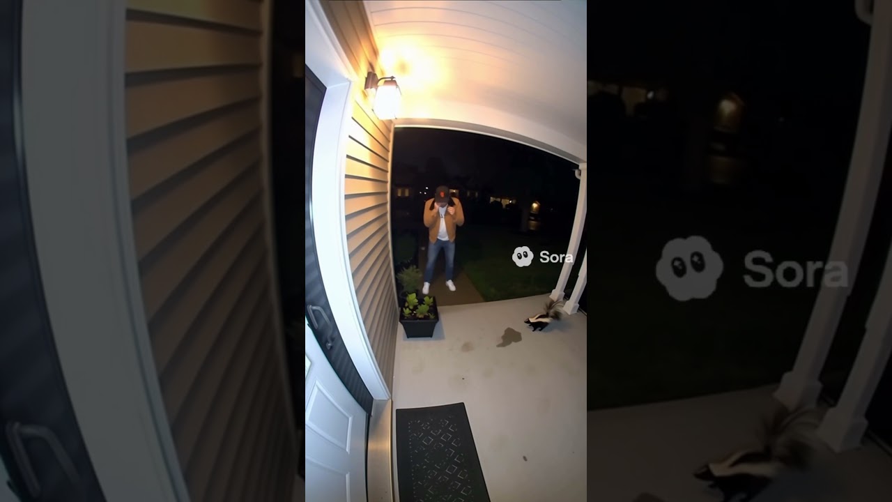 Ring Cam засняла, как меня обрызгивает 🦨💨🤦🏻‍♂️ 