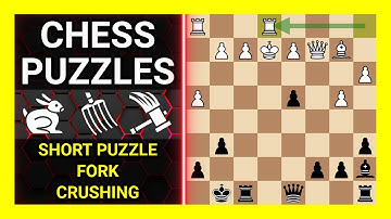 Chess Puzzles to Practice. Themes: Short puzzle, Fork, Crushing. Learn Chess