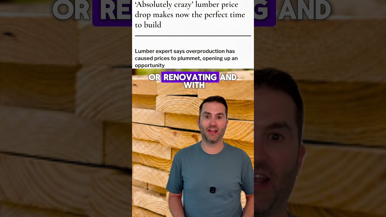 Lumber prices have DROPPED!  Will this make homeownership more affordable? 