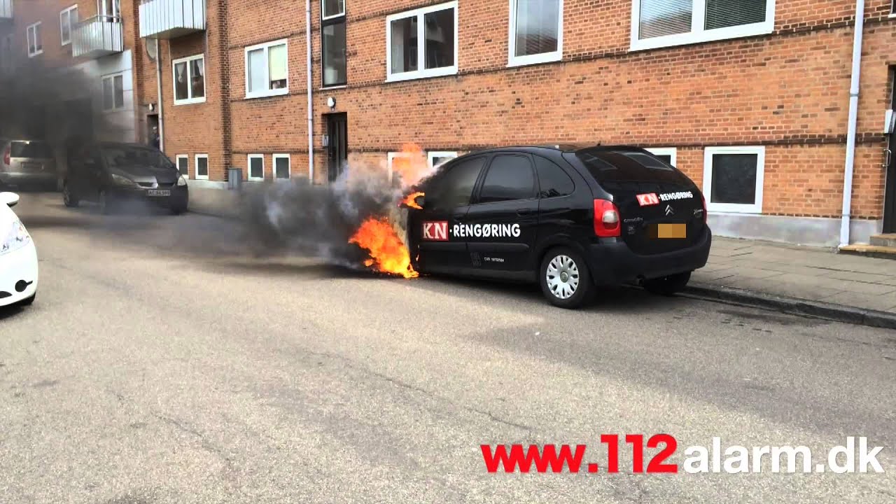 Bilbrand. Haraldsgade i Vejle. 29/05-2015.