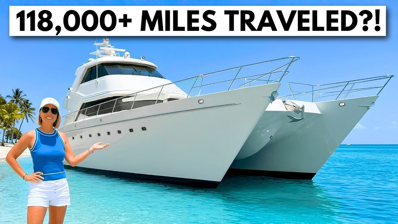 ⁣ONLY 3ft Draft! 🤯😳 2000 Custom 78' Power Catamaran 