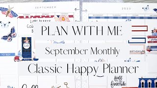 Plan With Me//September Monthly//Classic Happy Planner