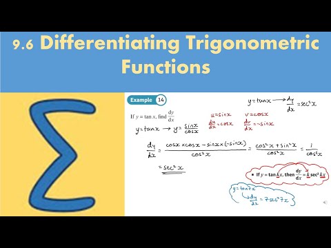 9.6 Differentiating Trigonometric Functions (PURE 2 - Chapter 9: Differentiation)