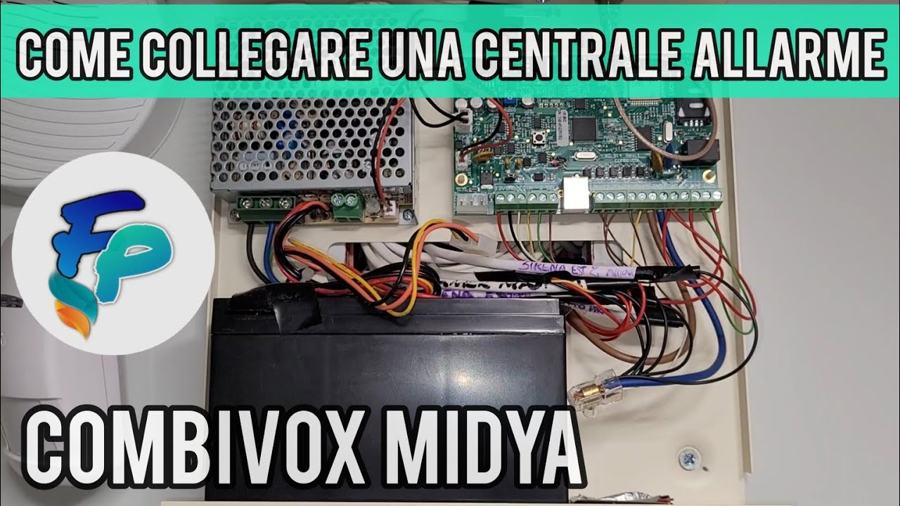Collegamenti centrale allarme Combivox Midya
