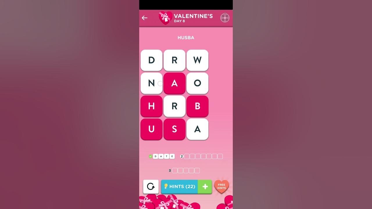 Wordbrain 2 Valentines Event Day 8 2024 Answers YouTube