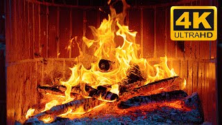 The Most Beautiful Relaxing Fireplace 4K 🔥 Cozy Fireplace Burning & Crackling Fire Sounds 3 Hours