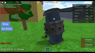 Playing Knife simulator with 5 ban hammers