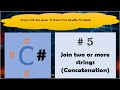 How to join strings in C# | String Concatenation | Part 5 | C# tutorial string series