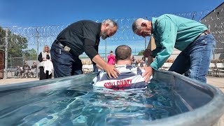 Incarcerated people get baptized at Scott County Jail