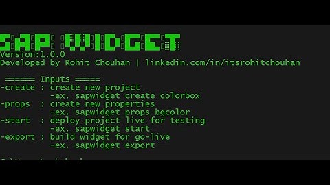 How to use SAPWIDGET tool for creating SAC Custom Widget with CLI
