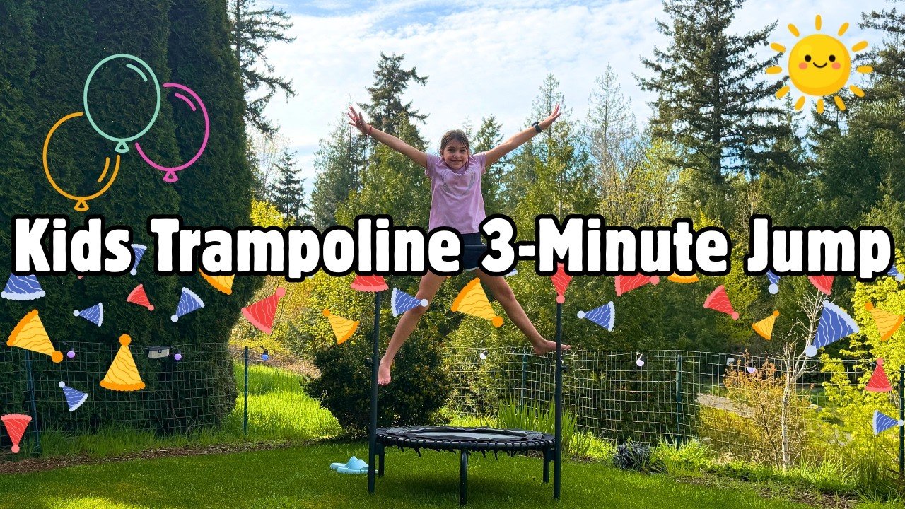 Pre Routine Routine Trampoline Kids Trampoline Workout (3 Minutes) | Mini Rebounder Routine for Ages 5 ...