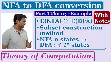 NFA to DFA conversion by Subset construction method | TOC,GATE