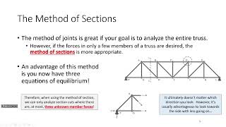 CE 312 Lecture 10: The Method of Sections (2022.09.14)