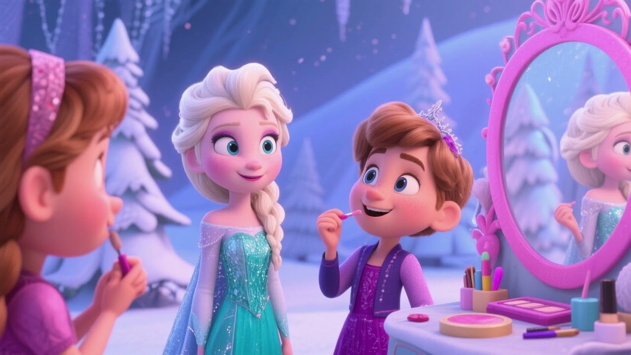 ❄️ Волшебный макияж Эльзы 4 | Детская песня по мотивам «Холодного сердца» | Веселье блестящих при...