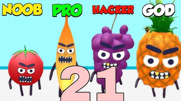 NOOB vs PRO vs HACKER in Hit Tomato 3D - All Levels Gameplay, New Game (Android, iOS)