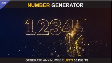 Number Generator Line Particle Dynamic Digits 2D After Effects Template