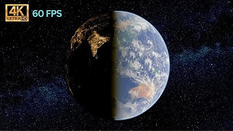 Earth Rotation with Space Ambient Music | 1 hour loop