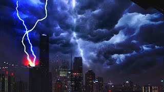 ليلة مخيفة في أستراليا ⚠️ ⚡️⚡️ عاصفة رعدية و برق شديد حول الليل الى نهار في بريسبان