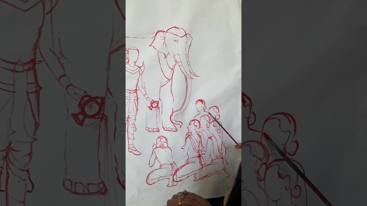 Khmer ancient paintings. 