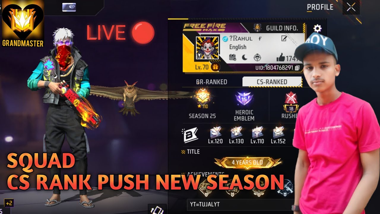 TUJALYT is live 🔴 Cs Rank push Grand Master 😱 unbelievable #freefire# ...