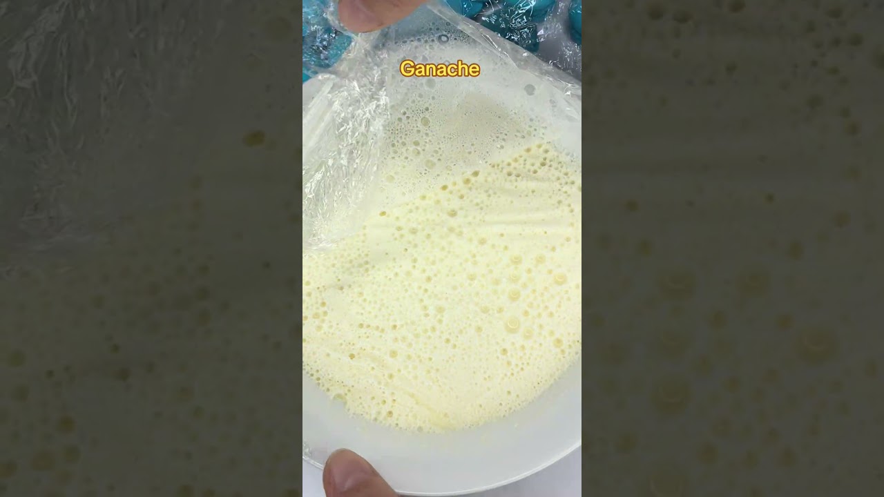 Elastic ganache texture check#ASMR#Macarons #BakingTok #Ganache #kovalicious