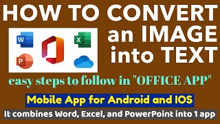 How to convert image into text using Microsoft Office App in mobile. English(video) Hindi(Sub title) screenshot 3