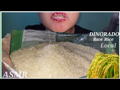 ASMR EATING RAW RICE USING MY HAND|| DINORADO LOCAL RICE YUMMY ...