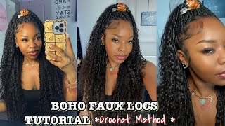 Human Hair Boho Crochet Faux Locs Tutorial *beginner Friendly *ft. Eayon Hair #protectivestyles