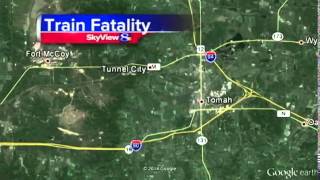 Pedestrian killed after being hit by train