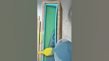 Trying out a diagonal pour for a color matching challenge. #shorts #soappouring #soapmaking