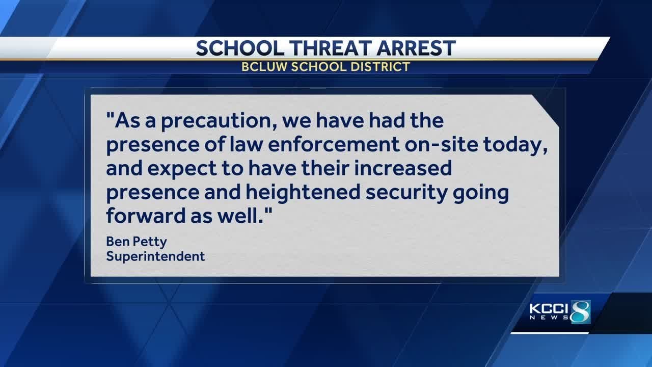 Iowa high school student arrested for making threats against school ...